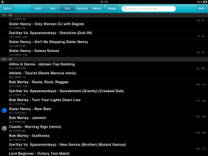 DJ Player Track List Screenshot