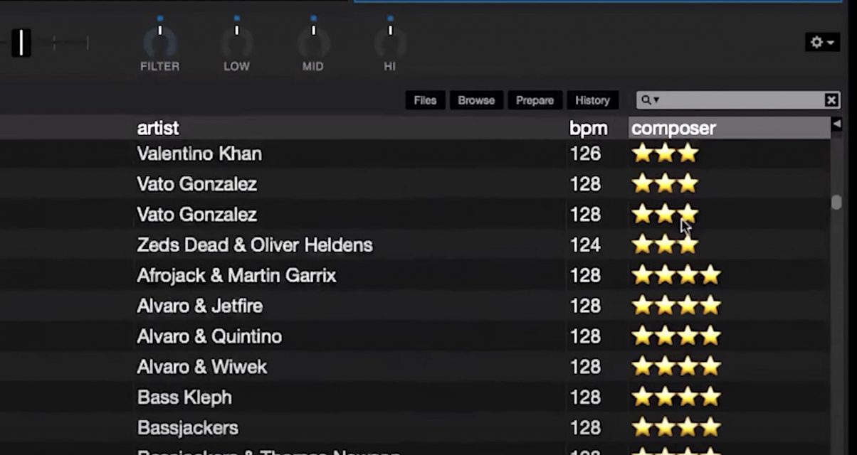 Serato DJ pro star ratings