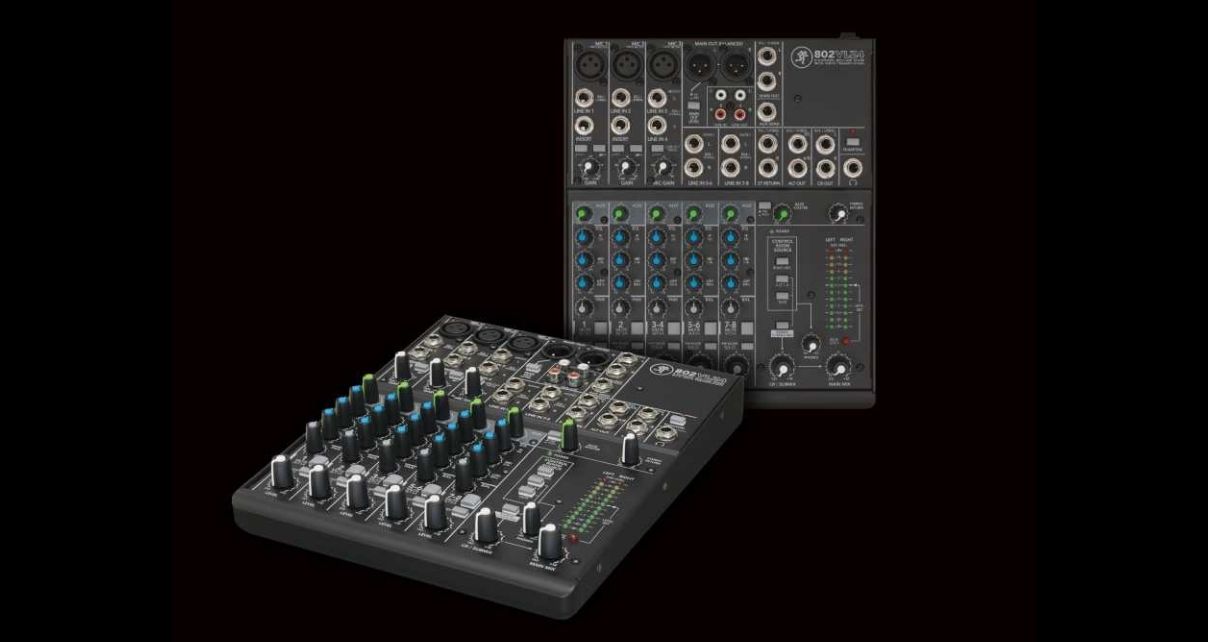 Two angles of the Mackie 802 VLZ4 mixer