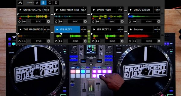 DJ Jazzy Jeff set-up and Serato sampler