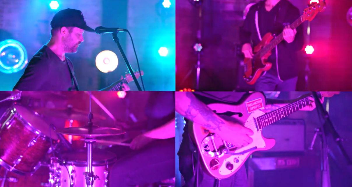 Full band with colourful lighting