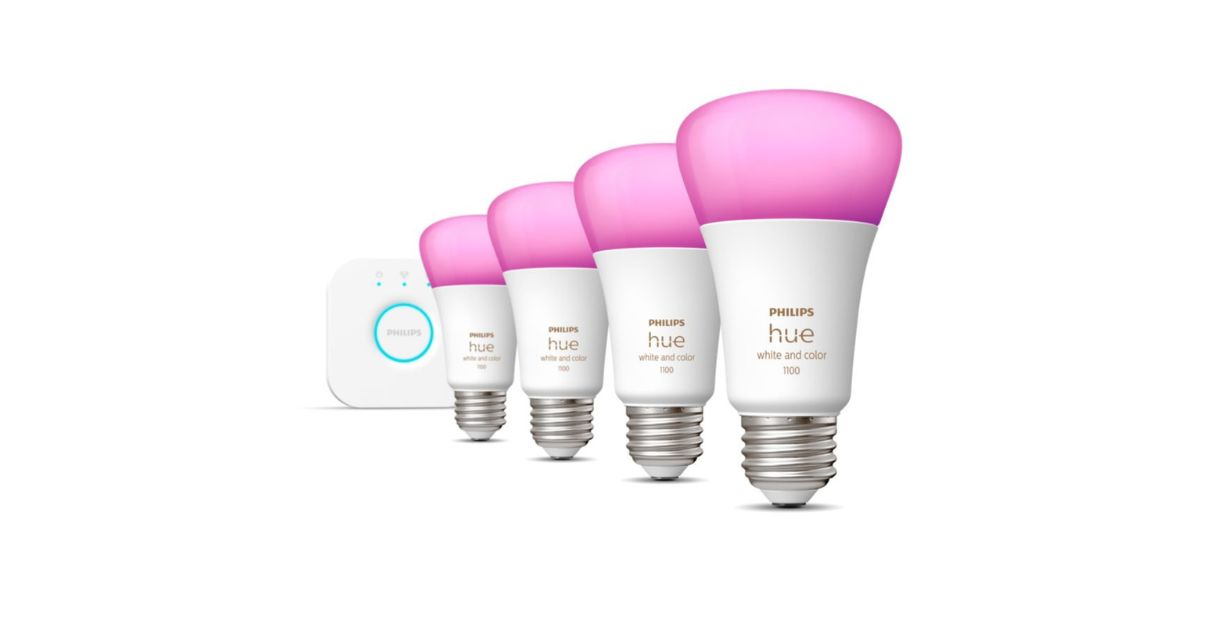 Philips Hue Starter kit E26 with four bulbs and a Hue Bridge